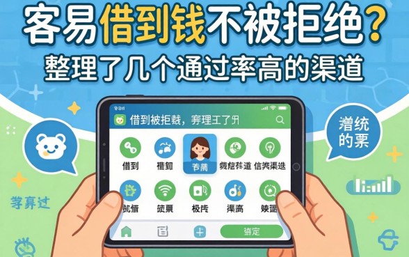 怎么容易借到钱不被拒绝?整理了几个通过率高的渠道