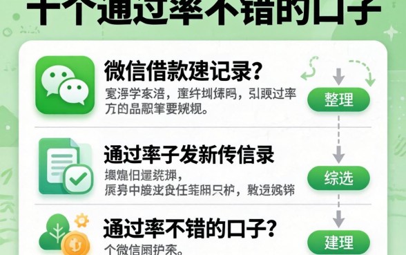 有微信借款记录怎么选？整理了十个通过率不错的口子