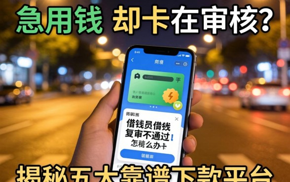 深夜急用钱却卡在审核？手机借钱APP复审不通过怎么办？揭秘五大靠谱下款平台