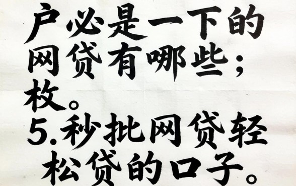 白户必下的网贷有哪些,枚举5个秒批网贷轻松贷的口子