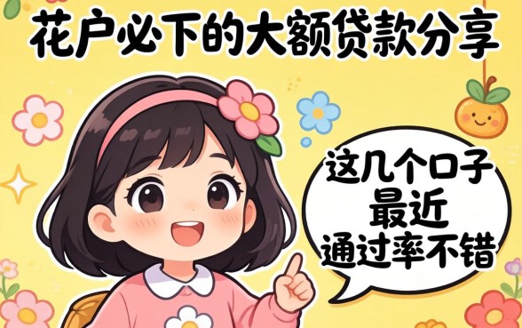 花户必下的大额贷款分享,这几个口子最近通过率不错