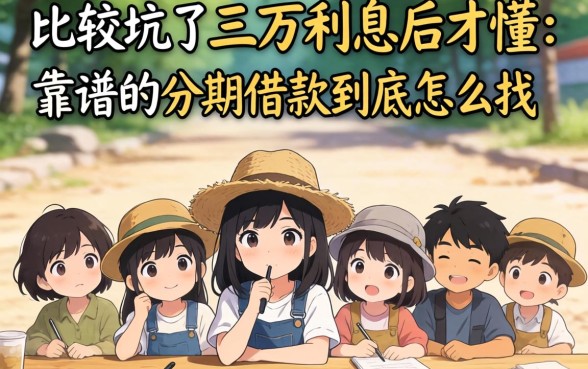被坑了三万利息后才懂：比较靠谱的分期借款到底怎么找