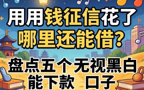 急用钱征信花了哪里还能借？盘点五个无视黑白能下款的口子