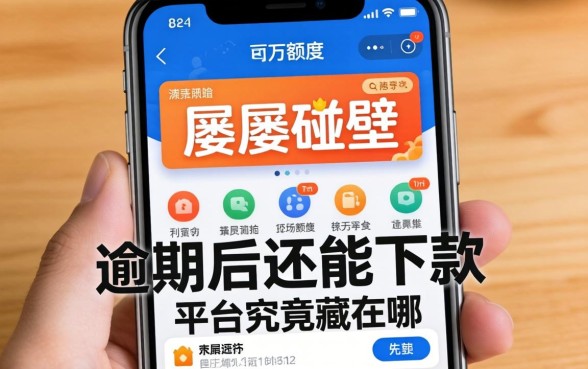 我手机四万额度却屡屡碰壁,逾期后还能下款的平台究竟藏在哪