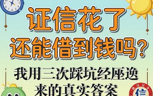 征信花了还能借到钱吗？我用三次踩坑经历换来的真实答案
