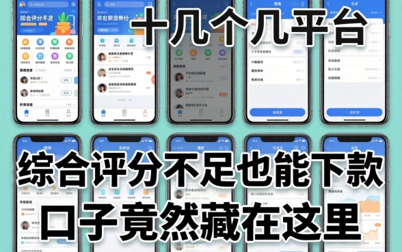 我实测了十几个平台,发现综合评分不足也能下款的口子竟然藏在这里