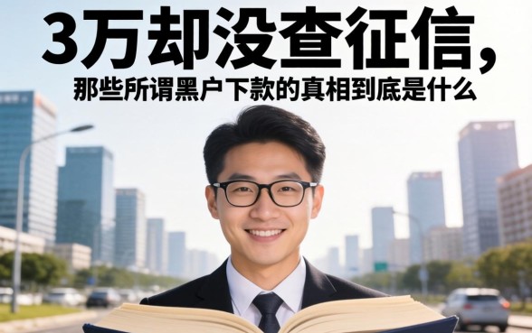 我借了3万却没查征信，那些所谓黑户下款的真相到底是什么