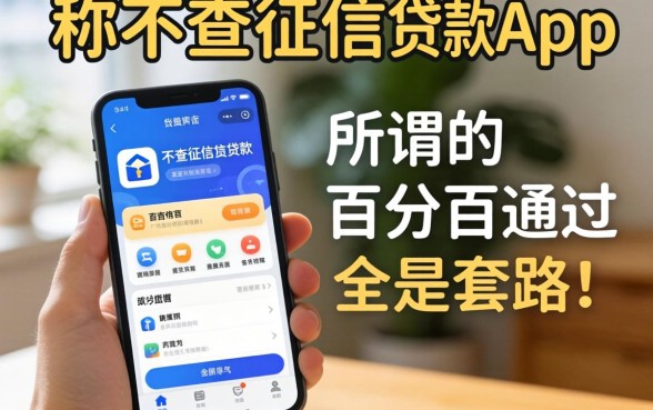 我试了那些号称不查征信的贷款app,结果发现所谓的百分百通过全是套路
