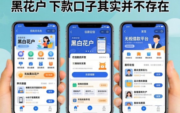 我试了几个不上征信的借款平台,发现无视黑白花户的下款口子其实并不存在