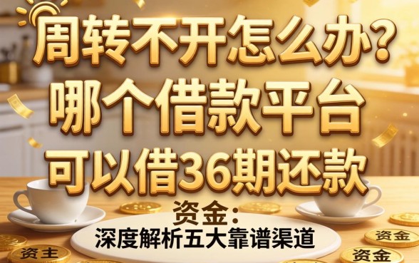 资金周转不开怎么办？哪个借款平台可以借36期还款？深度解析五大靠谱渠道
