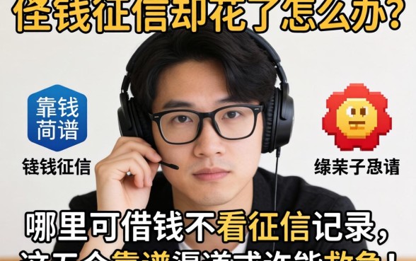 急需用钱征信却花了怎么办？哪里可借钱不看征信记录，这五个靠谱渠道或许能救急