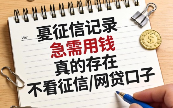 我没有征信记录却急需用钱，真的存在不看征信的网贷口子吗