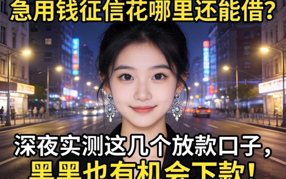 急用钱征信花哪里还能借？深夜实测这几个放款口子，黑户也有机会下款！