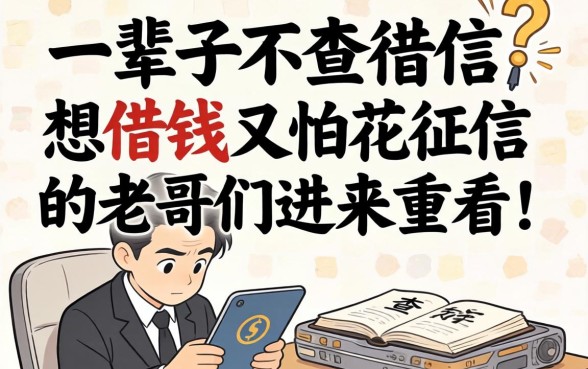 有没有可能一辈子不查征信？想借钱又怕花征信的老哥们进来看看！