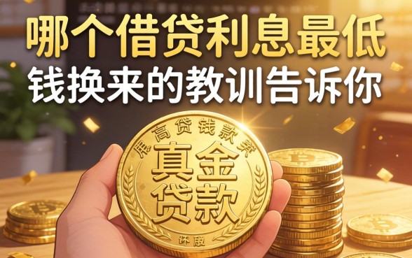 贷款哪个借贷利息最低？我用真金白银换来的教训告诉你