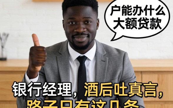 黑户能办什么大额贷款？银行经理酒后吐真言，路子只有这几条