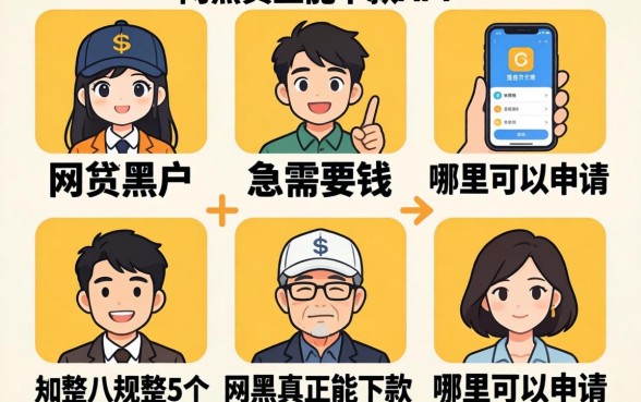 网贷黑户急需要钱,哪里可以申请，规整5个网黑真正能下款的app