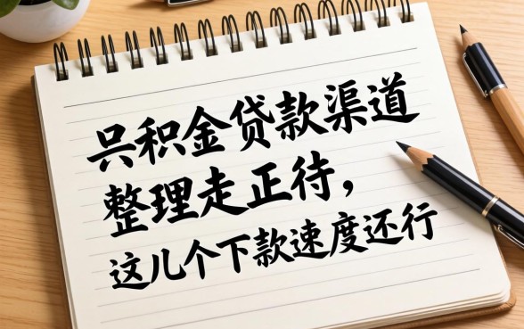 正规公积金贷款渠道整理,这几个下款速度还行