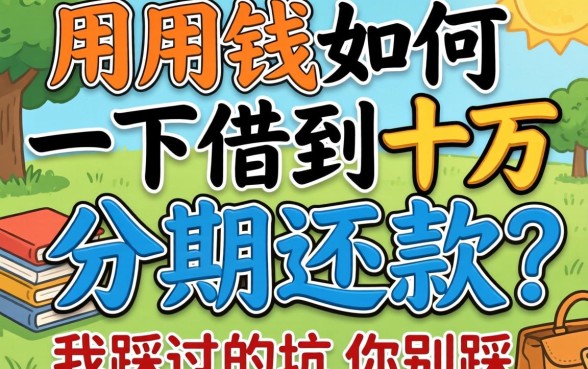 急用钱如何一下借到十万分期还款?我踩过的坑你别踩