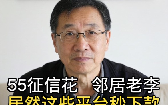 我亲眼看见55岁征信花的邻居老李，居然在这些平台秒下款