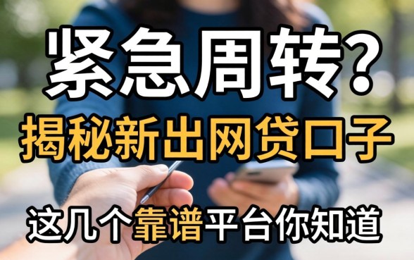 手头紧急需周转?揭秘新出的网贷口子的名称,这几个靠谱平台你知道吗?