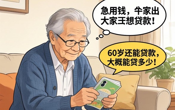 家里老人急用钱，想问下大家60岁还能贷款吗？大概能贷多少？