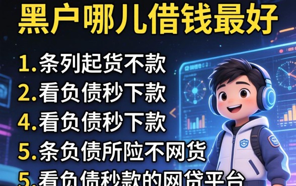 黑户在哪儿借钱最好，条列五个不看负债秒下款的网贷平台