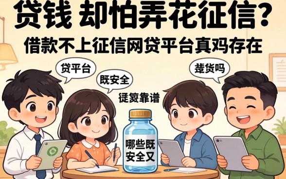 急需用钱却怕弄花征信?借款不上征信的网贷平台真的存在吗?哪些平台既安全又靠谱?