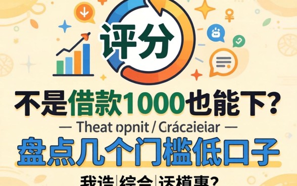 综合评分不足借款1000也能下？盘点几个门槛低的口子