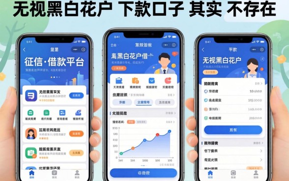 我试了几个不上征信的借款平台,发现无视黑白花户的下款口子其实并不存在