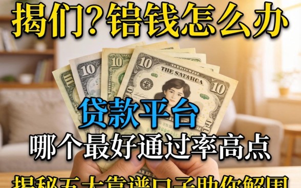 急需用钱怎么办?贷款平台哪个最好通过率高点?揭秘五大靠谱口子助你解围