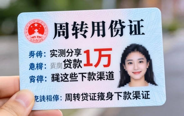 急需周转怎么用身份证贷款1万?实测分享这些下款渠道