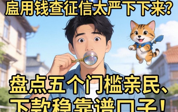 急用钱查征信太严下不来?盘点五个门槛亲民、下款稳的靠谱口子!
