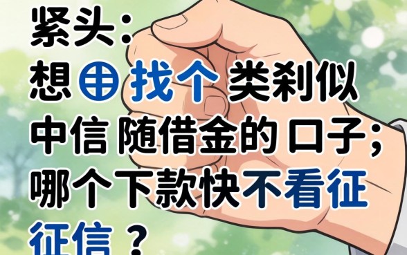 手头紧想找个类似中信随借金的口子,哪个下款快不看征信?