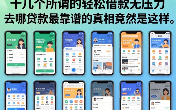 我试了十几个所谓的轻松借款无压力软件,发现去哪贷款最靠谱的真相竟然是这样