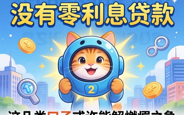 揭秘有没有零利息的贷款,这几类口子或许能解燃眉之急