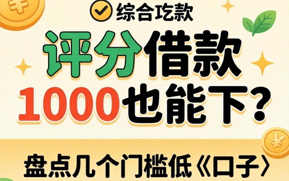 综合评分不足借款1000也能下？盘点几个门槛低的口子