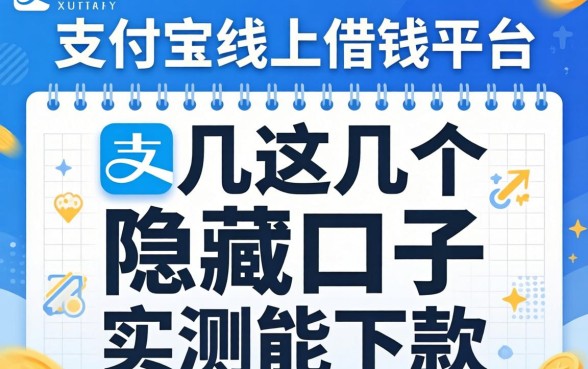 揭秘支付宝线上借钱平台：这几个隐藏口子实测能下款