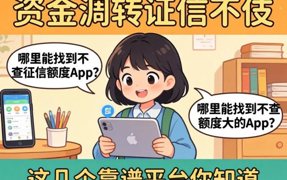 急需资金周转却征信不佳?哪里能找到不查征信额度大的app?这几个靠谱平台你知道吗?
