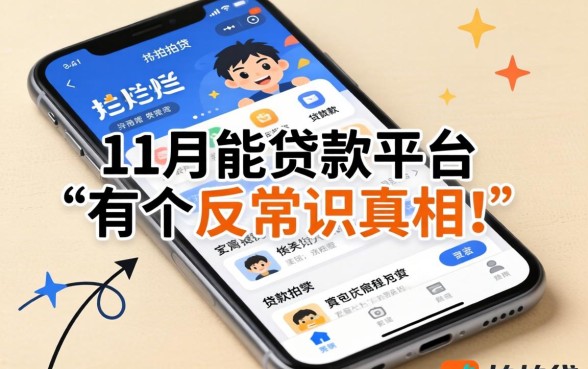 我翻烂了类似拍拍贷一样的贷款软件，发现11月能贷款的平台有个反常识真相