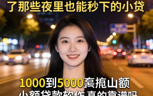 我半夜两点试了那些夜里也能秒下的小贷，1000到5000的小额贷款软件真的靠谱吗