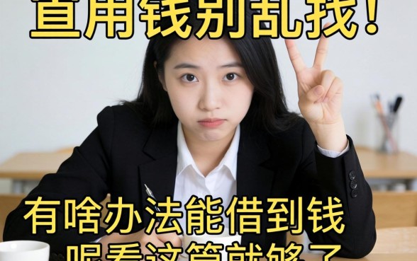 急用钱别乱找，有啥办法能借到钱呢看这篇就够了