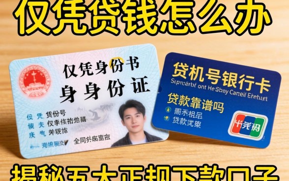 急需用钱怎么办？仅凭身份证银行卡手机号贷款靠谱吗？揭秘五大正规下款口子