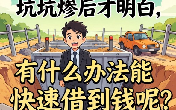 被坑惨后才明白：有什么办法能快速借到钱呢？