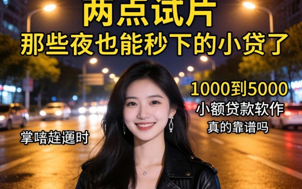 我半夜两点试了那些夜里也能秒下的小贷，1000到5000的小额贷款软件真的靠谱吗