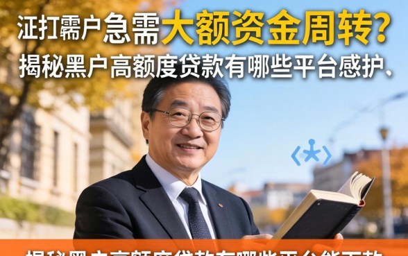 征信黑户急需大额资金周转?揭秘黑户高额度贷款有哪些平台能下款