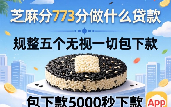 芝麻分773分做什么贷款，规整五个无视一切包下款5000秒下款的app