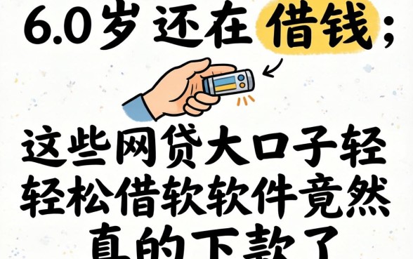 我60岁还在借钱，这些网贷大口子轻松借软件竟然真的下款了