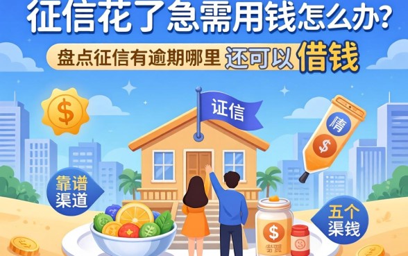 征信花了急需用钱怎么办?盘点征信有逾期哪里还可以借钱的五个靠谱渠道