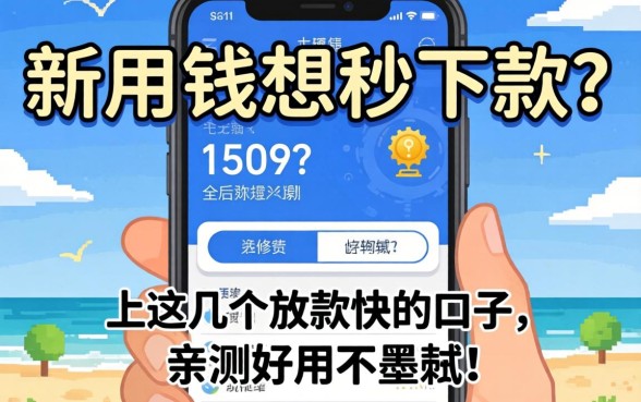 急用钱想秒下款?手机上这几个放款快的口子,亲测好用不墨迹!